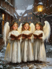 Vintage Angels Caroling Block