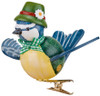 hubrig vogelpärchen blue titmouse seppl clip 6 cm german wooden bird figurine