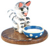 hubrig mini figure kitten with milk german wooden cat miniature