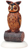 hubrig mini figure owl german wooden miniature woodland owl