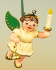 hubrig angel ornament with bell green wings and gold crown