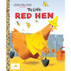 little golden book cover of the little red hen with colorful farm animals by j. p. miller