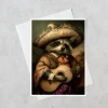 greeting card featuring a mariachi raccoon illustration displayed with a white envelope