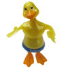 wind‑up twisting duck toy named david spinning in place