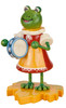 hubrig frog girl with tambourine retired figurine beetle band