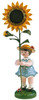 hubrig flower child sunflower girl 24 cm retired german figurine