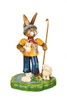 hubrig bunny village easter lambs figurine, hand painted wooden collectible