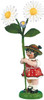 hubrig flower child daisies girl 11 cm handcrafted german figurine