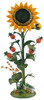hubrig flower child a sunflower morning 11 cm german wooden figurine