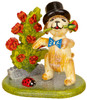 hubrig mini figure rosenkavalier gentleman with rose german wooden miniature