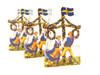 swedish story book paper may pole dancers fold out with midsummer dancers printed on both sides in vintage scandinavian style