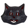 “Vintage‑style papier mâché Mr. Shady Cat with wide toothy grin, pointed ears, and primitive hand‑painted finish.”