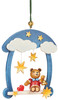 teddy bear swing ornament by hubrig with stars and clouds