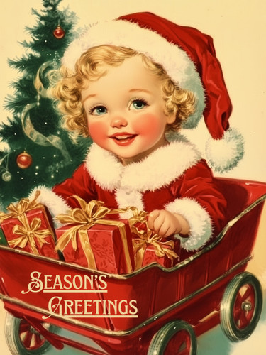 Vintage Christmas Block