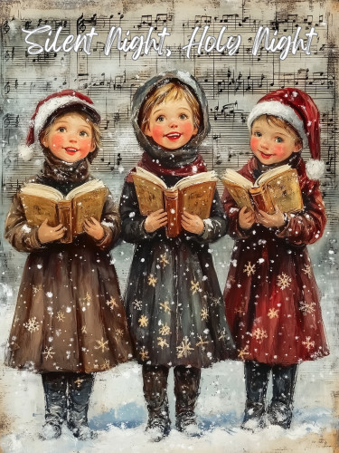 Vintage Christmas Carol Block