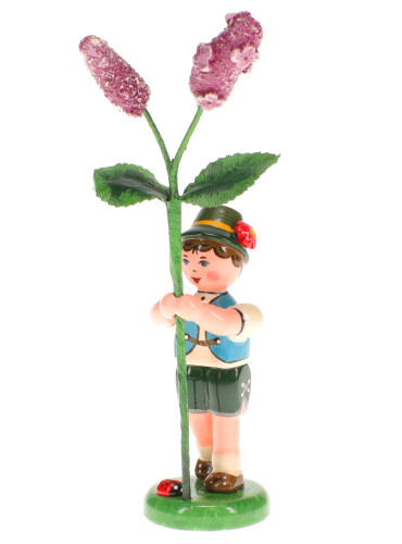 hubrig flower child lilac boy 11 cm handcrafted german figurine