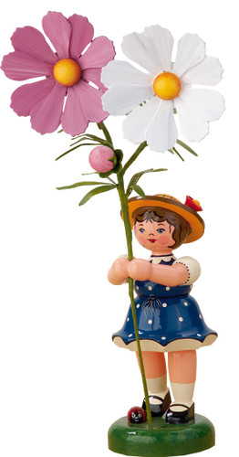 hubrig flower child cosmos girl 24 cm handcrafted german figurine