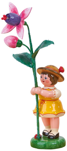 hubrig flower child fuchsia girl 11 cm handcrafted german figurine