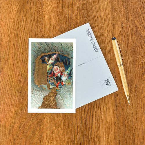 New Years Elves - Postcard