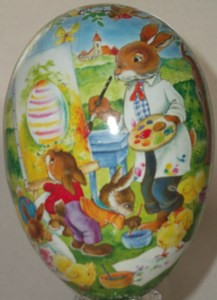 Rabbit Painting Easter Egg With Helpers