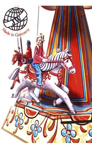Enchanted Evening Carousel with Horses (Germany) Tin Toy 