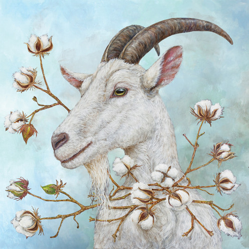 “Napkin featuring whimsical nature‑themed artwork by Vicki Sawyer.”