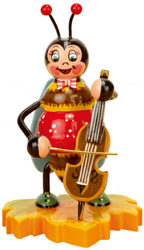 hubrig bumblebee with cello retired figurine beetle band