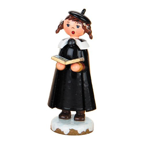 hubrig kurrende choir girl with book and braids 3 inch figurine