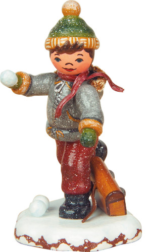 hubrig children of the winter snowball boy figurine
