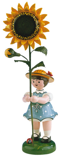 hubrig flower child sunflower girl 11 cm handcrafted german figurine