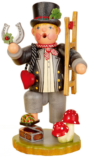 hubrig smoker i wish you luck retired figure handcrafted erzgebirge