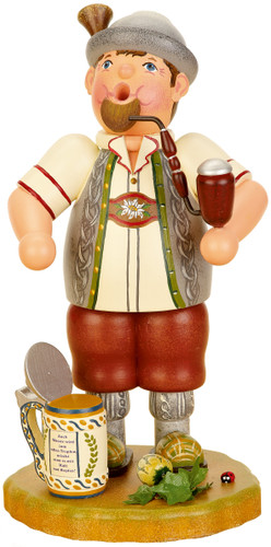 Did someone say Free Beer? Smoking Man by Hubrig Volkskunst