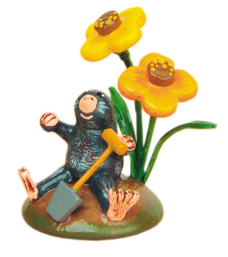 hubrig mini figure mole mister mole german wooden miniature