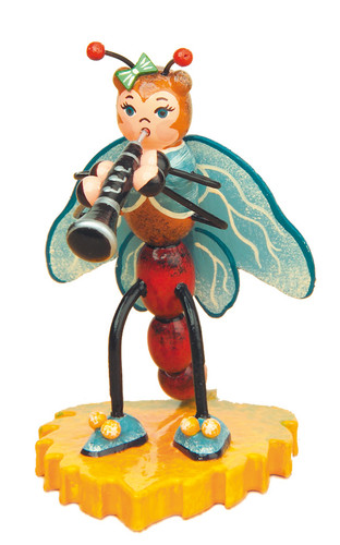 hubrig beetle band dragonfly with clarinet retired figurine