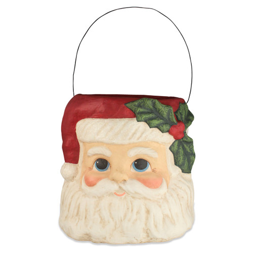 Holly Jolly Santa Bucket from the Bethany Lowe Christmas Collection. 