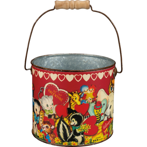 Nostalgic Valentines Tin Bucket Set 