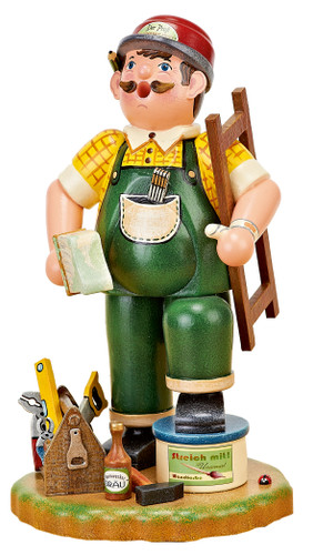 hubrig gustav handy man smoker retired german erzgebirge wooden figure
