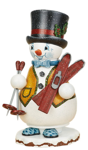 hubrig stanley ski instructor smoker winter figurine german erzgebirge folk art