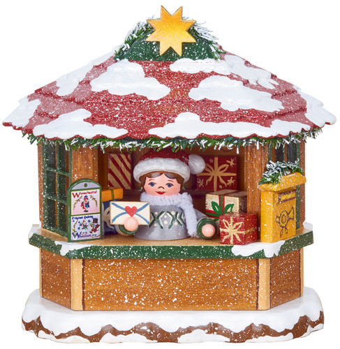 hubrig christmas post office illuminated wooden miniature 2018