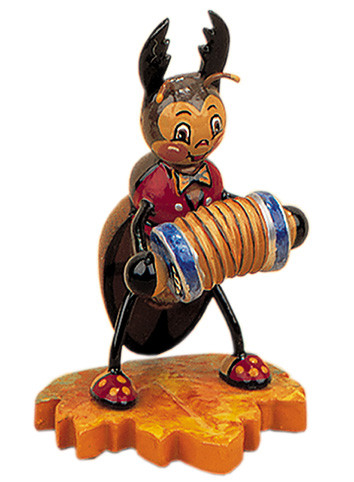 hubrig stag beetle ziggy with concertina retired figurine beetle band