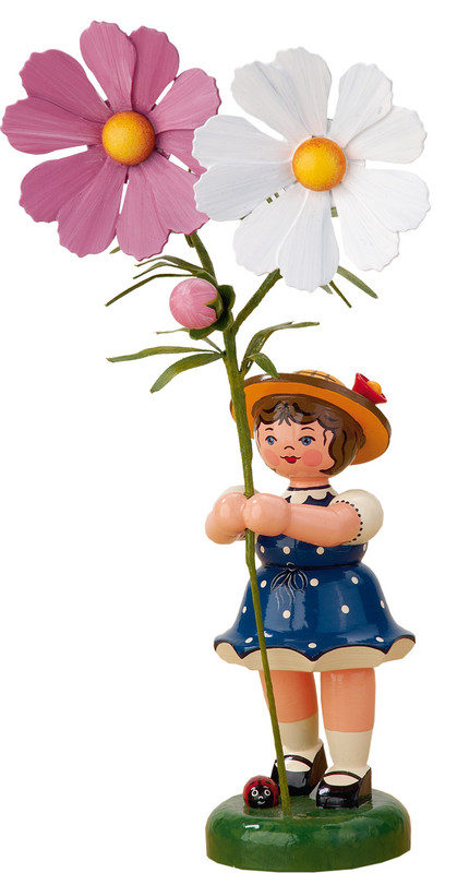 hubrig flower child cosmos girl 24 cm handcrafted german figurine