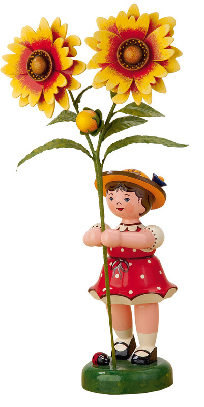 hubrig flower child blanket flower girl 24 cm handcrafted german figurine