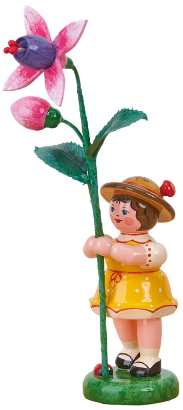 hubrig flower child fuchsia girl 11 cm handcrafted german figurine