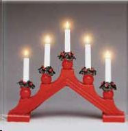 Karin 5 light Swedish Style Candolier Reddish Brown 