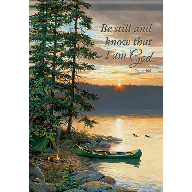 Sunset Canoe House Flag 