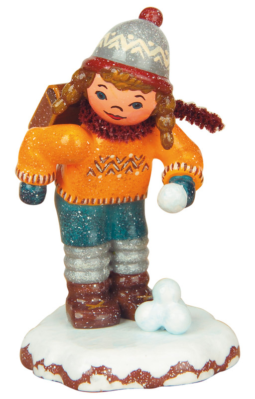 hubrig children of the winter snowball girl figurine