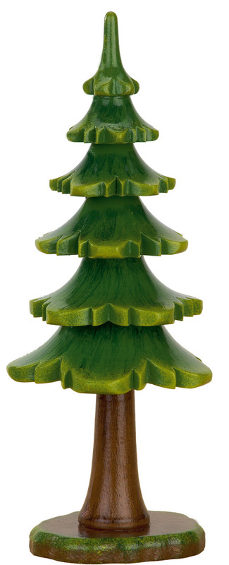 tall fir tree by hubrig, handcrafted wooden miniature