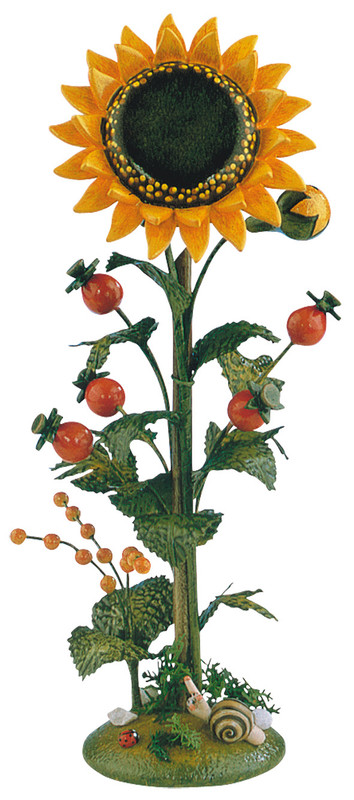 hubrig flower child a sunflower morning 11 cm german wooden figurine