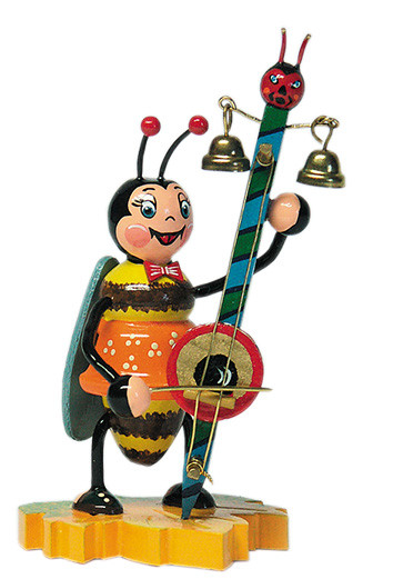 Bumble Bee with Folk Instrument by Hubrig Volkskunst 