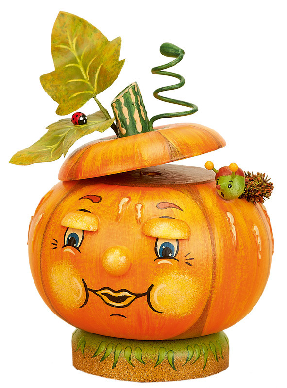 hubrig pumpkin smoker retired fall figure german erzgebirge folk art